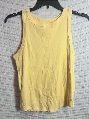SO Yellow Ribbed Tank Top
